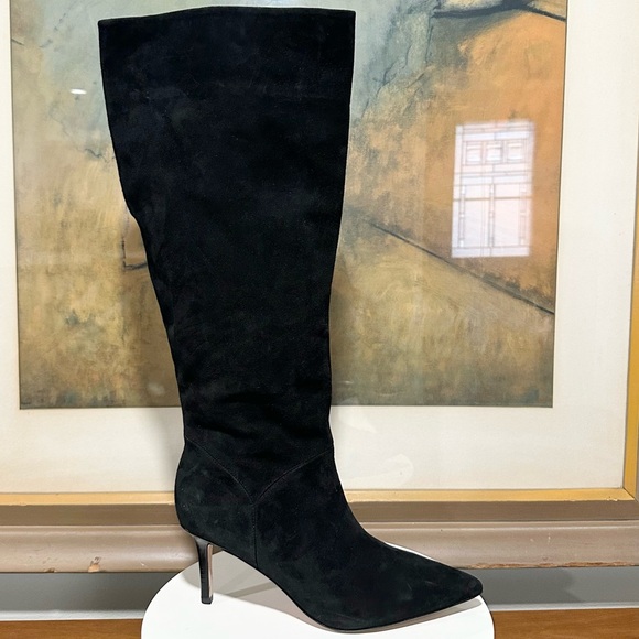 🌹VERONICA BEARD🌹 Lisa Knee High Boot Wide Calf In Black Size: 9M - Picture 2 of 16